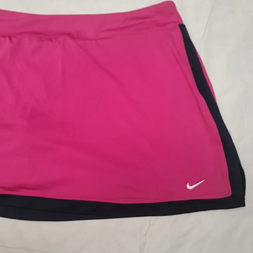 Nike Court Dri-FIT Skort Pink Navy Blue Athletic Skirt Women 1X 427073-681